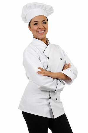 Stock image of female chef isolated on white background Stock Photo - Budget Royalty-Free & Subscription, Code: 400-06392860