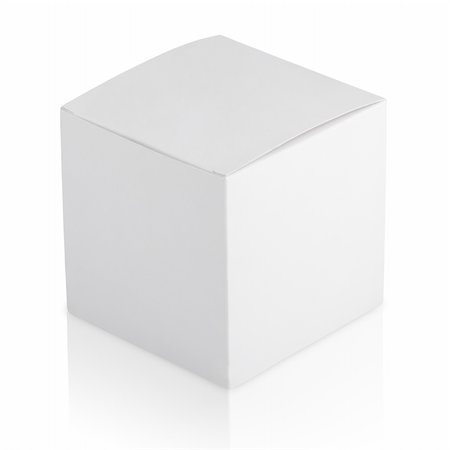 reflexe - Geschlossenen Karton isoliert auf weißem Hintergrund Stockbilder - Microstock & Abonnement, Bildnummer: 400-06393674