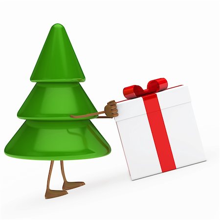 simsearch:400-06408037,k - boîte de cadeau rouge pour le poussoir vert sapin Photographie de stock - Aubaine LD & Abonnement, Code: 400-06408126
