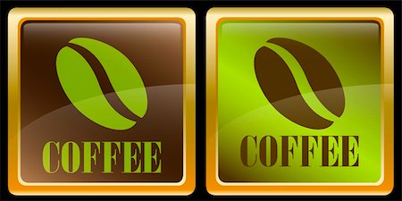 Coffee bean icons Stock Photo - Budget Royalty-Free & Subscription, Code: 400-06408205