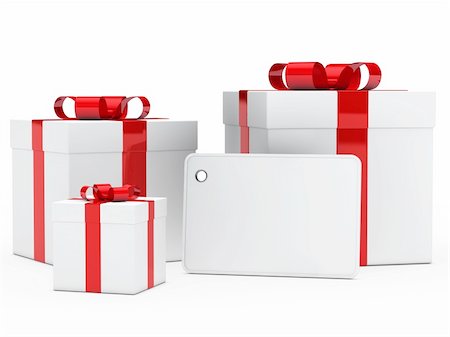 simsearch:400-06408037,k - panneau de Noël blanc cadeau boîte ruban rouge Photographie de stock - Aubaine LD & Abonnement, Code: 400-06408227