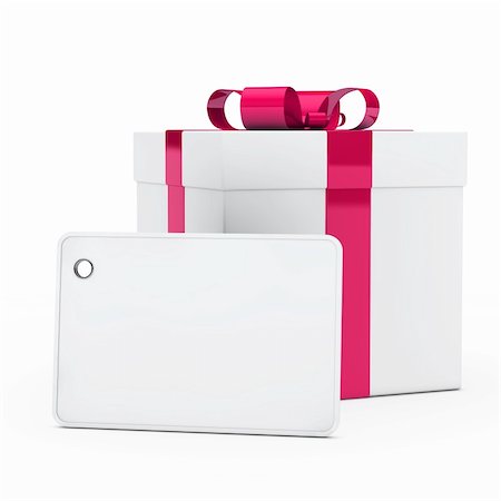 simsearch:400-06408037,k - panneau de Noël blanc cadeau boîte ruban rose Photographie de stock - Aubaine LD & Abonnement, Code: 400-06408247