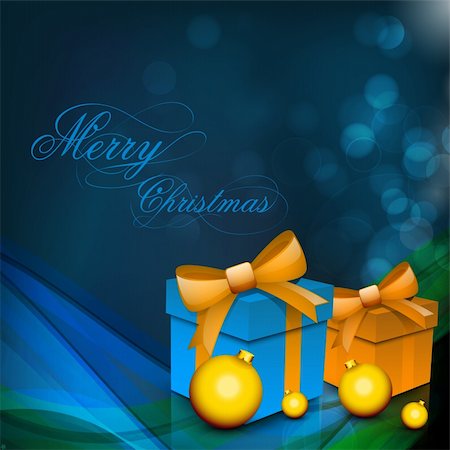 Carte de Noël ou de fond avec les coffrets cadeaux, bal de la veille et les lumières. EPS 10. Photographie de stock - Aubaine LD & Abonnement, Code: 400-06408673