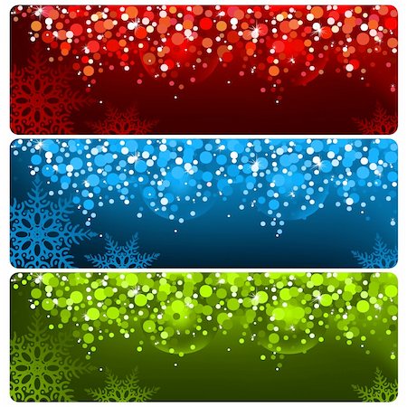 Abstract Christmas Banner - Xmas Set, Vector Illustration Stock Photo - Budget Royalty-Free & Subscription, Code: 400-06408960