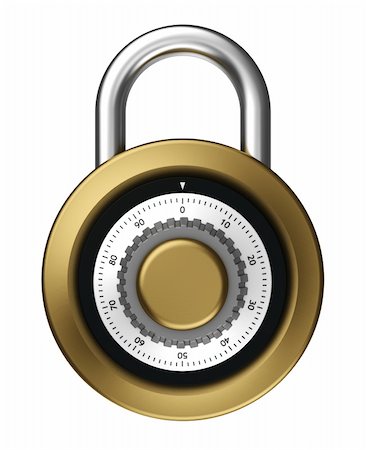 padlock - Golden dial lock with code isolated on a white background Stock Photo - Budget Royalty-Free & Subscription, Code: 400-06409152