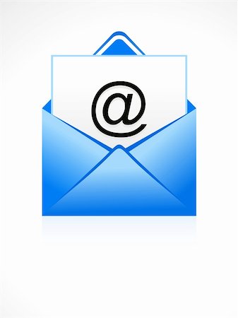 simsearch:400-06849040,k - abstract blue email icon vector illustration Stock Photo - Budget Royalty-Free & Subscription, Code: 400-06409404