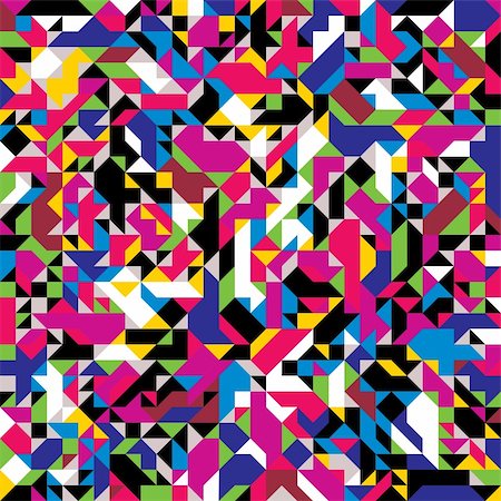 simsearch:400-04390786,k - Seamless geometric pattern with colourful elements, vector background. Fotografie stock - Microstock e Abbonamento, Codice: 400-06409534