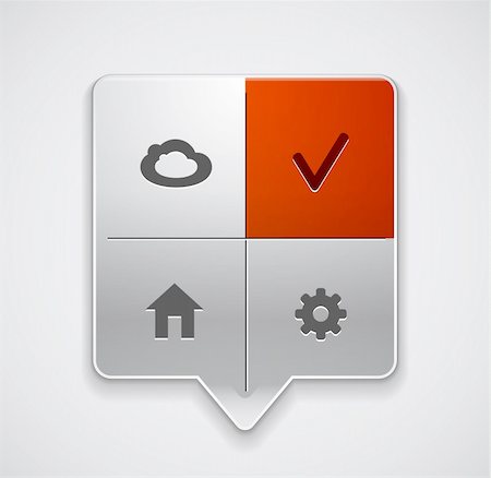 simsearch:400-06088098,k - Menu pointer. Vector eps10 icon: several buttons in one location Stock Photo - Budget Royalty-Free & Subscription, Code: 400-06414006