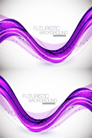 simsearch:400-06414614,k - Futuristic glossy wave abstract background. Eps10 vector illustration Stock Photo - Budget Royalty-Free & Subscription, Code: 400-06414039