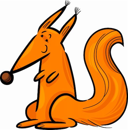 simsearch:400-06208186,k - Illustration de Cute écureuil roux rongeur personnage Photographie de stock - Aubaine LD & Abonnement, Code: 400-06414274