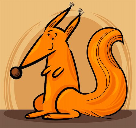 simsearch:400-06208186,k - Illustration de Cute écureuil roux rongeur personnage Photographie de stock - Aubaine LD & Abonnement, Code: 400-06414275
