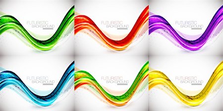 simsearch:400-06414614,k - Futuristic glossy wave abstract background. Eps10 vector illustration Stock Photo - Budget Royalty-Free & Subscription, Code: 400-06414682