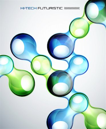 simsearch:400-06356340,k - Futuristic color bubbles abstract background Foto de stock - Super Valor sin royalties y Suscripción, Código: 400-06414766