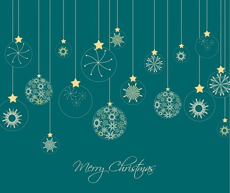 Christmas balls made from snowflakes vector illustration Stock Photo - Budget Royalty-Free & Subscription, Code: 400-06415053