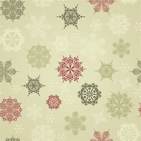 simsearch:400-04762703,k - Vector Seamless Winter Pattern with Snowflakes, fully editable eps 8 file with clipping mask Stock Photo - Budget Royalty-Free & Subscription, Code: 400-06416014