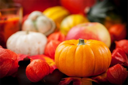 simsearch:400-05674539,k - Happy Thanksgiving - pumpkins and apples for Thanksgiving Stock Photo - Budget Royalty-Free & Subscription, Code: 400-06416356