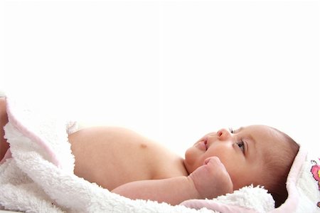 Baby in ein Handtuch eingewickelt Stockbilder - Microstock & Abonnement, Bildnummer: 400-06416678