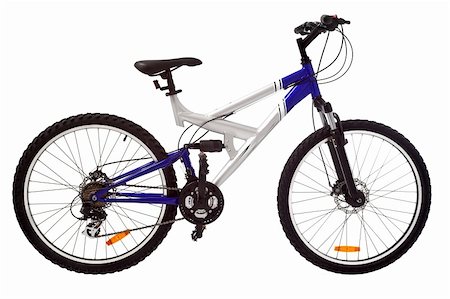 simsearch:400-08975910,k - sport silver and blue bicycle isolated Stock Photo - Budget Royalty-Free & Subscription, Code: 400-06416919