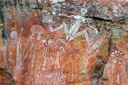 Art rupestre aborigène à Nourlangie, Parc National de Kakadu, territoire du Nord, Australie Photographie de stock - Aubaine LD & Abonnement, Code: 400-06417016