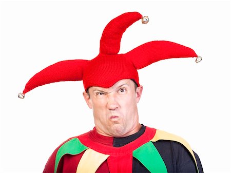 portrait of jester - entertaining figure in typical costume Stock Photo - Budget Royalty-Free & Subscription, Code: 400-06418090