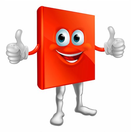simsearch:400-06791375,k - Illustration of a happy cartoon red book man doing a thumbs up Stock Photo - Budget Royalty-Free & Subscription, Code: 400-06418262