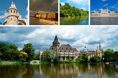 simsearch:400-07472830,k - Set of historical  places in Budapest city, Hungary Stock Photo - Budget Royalty-Free & Subscription, Code: 400-06418642