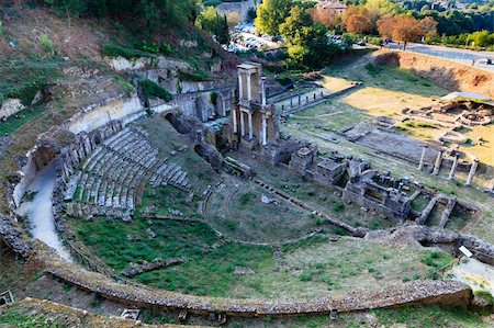 Ancient Roman Theatre of Volterra in Tuscany, Italy Stock Photo - Budget Royalty-Free & Subscription, Code: 400-06418850