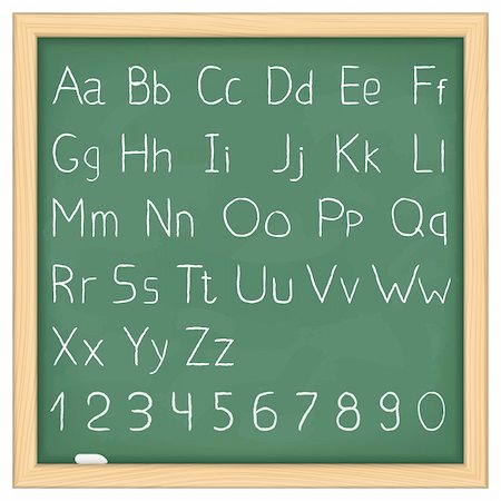 simsearch:400-06460331,k - Simple hand drawn alphabet on blackboard, vector eps10 illustration Stock Photo - Budget Royalty-Free & Subscription, Code: 400-06418919