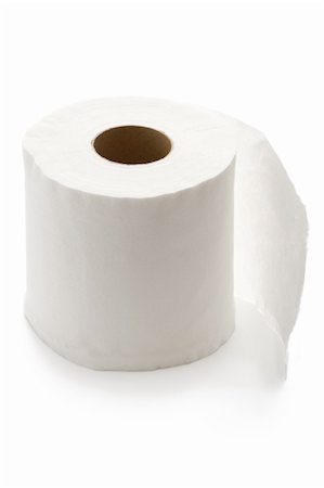 white toilet roll isolated Fotografie stock - Microstock e Abbonamento, Codice: 400-06419502