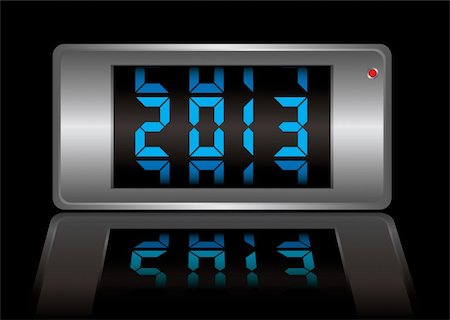 simsearch:400-06912620,k - 2013 modern digital calendar in neon blue Stock Photo - Budget Royalty-Free & Subscription, Code: 400-06410485