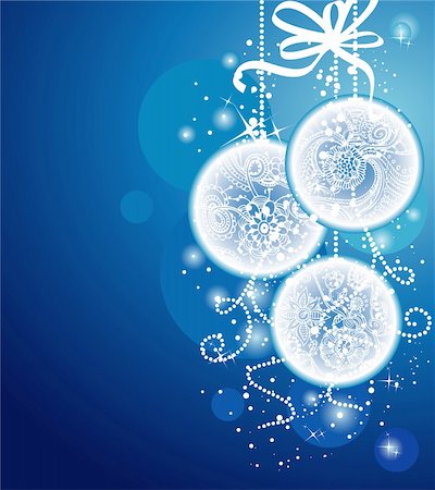 Vector illustration of christmas balls glow Stock Photo - Budget Royalty-Free & Subscription, Code: 400-06410718
