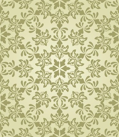 simsearch:400-05886853,k - vector seamless vintage wallpaper pattern on gradient background, fully editable eps 8 file with clipping mask and pattern in swatch menu Stock Photo - Budget Royalty-Free & Subscription, Code: 400-06410728