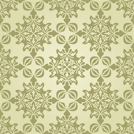 damask vector - vector seamless vintage wallpaper pattern on gradient background, fully editable eps 8 file with clipping mask and pattern in swatch menu Stock Photo - Budget Royalty-Free & Subscription, Code: 400-06410729