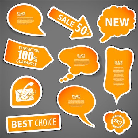 social media likes - Set of speech and thought bubbles, element for design, vector illustration Stock Photo - Budget Royalty-Free & Subscription, Code: 400-06410807