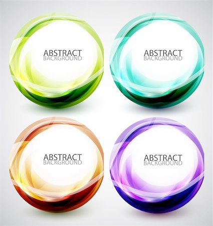 Vector abstract designs of color swirls Stock Photo - Budget Royalty-Free & Subscription, Code: 400-06411426