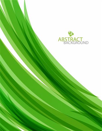 simsearch:400-06413971,k - Vector abstract green wavy lines design Stock Photo - Budget Royalty-Free & Subscription, Code: 400-06411437