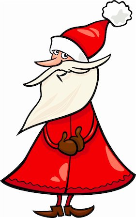 simsearch:400-07062650,k - Cartoon Illustration of Cheerful Christmas Santa Claus or Papa Noel Fotografie stock - Microstock e Abbonamento, Codice: 400-06411517