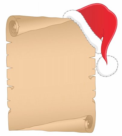 scroll parchments - Christmas theme parchment 1 - vector illustration. Stock Photo - Budget Royalty-Free & Subscription, Code: 400-06411618
