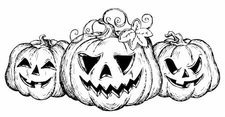 simsearch:400-04236863,k - Halloween theme drawing 2 - vector illustration. Stock Photo - Budget Royalty-Free & Subscription, Code: 400-06411646