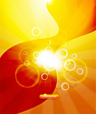 simsearch:400-06413971,k - Orange shiny wave vector background Stock Photo - Budget Royalty-Free & Subscription, Code: 400-06411688