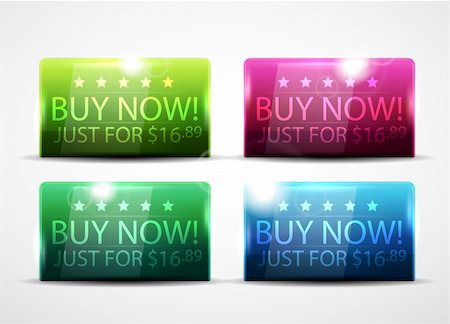 simsearch:400-07424571,k - Vector color glossy buttons with sample text Stock Photo - Budget Royalty-Free & Subscription, Code: 400-06411969