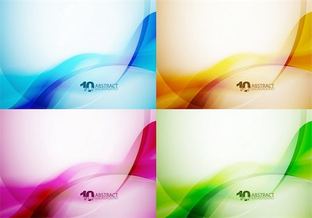 Vector wavy abstract backgrounds with sample text Stock Photo - Budget Royalty-Free & Subscription, Code: 400-06411977
