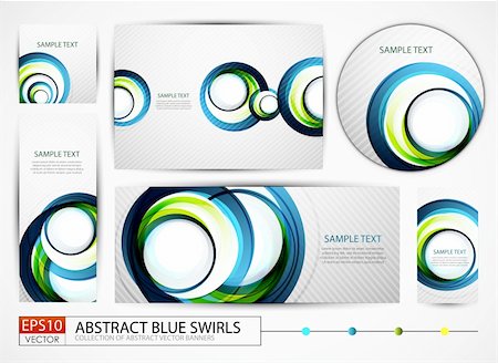 Big set of banners | headers | backgrounds with abstract swirl design Stock Photo - Budget Royalty-Free & Subscription, Code: 400-06411979