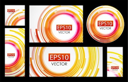 ABstract vector banners with orange circle Stock Photo - Budget Royalty-Free & Subscription, Code: 400-06412015