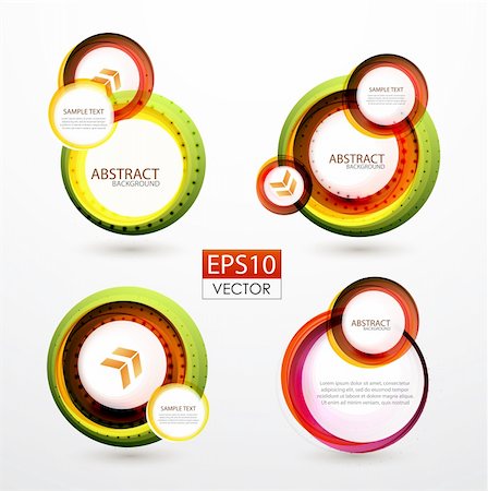 Vector bubble banner set with sample text Stock Photo - Budget Royalty-Free & Subscription, Code: 400-06412021