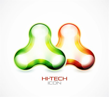 Abstract vector liquid modern techno icon Stock Photo - Budget Royalty-Free & Subscription, Code: 400-06412086