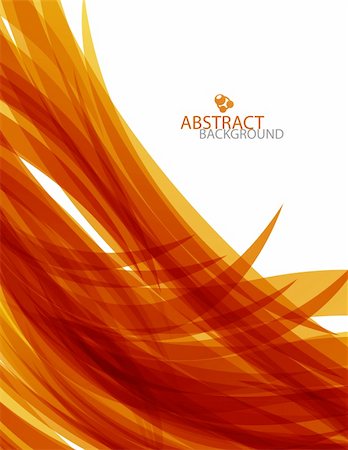 flame line designs - vector orange wave fire abstract background Stock Photo - Budget Royalty-Free & Subscription, Code: 400-06412228