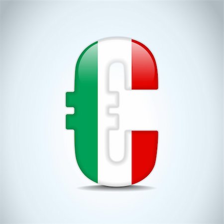 simsearch:614-00397696,k - Vector - Euro Symbol with Italy Flag Foto de stock - Super Valor sin royalties y Suscripción, Código: 400-06412304