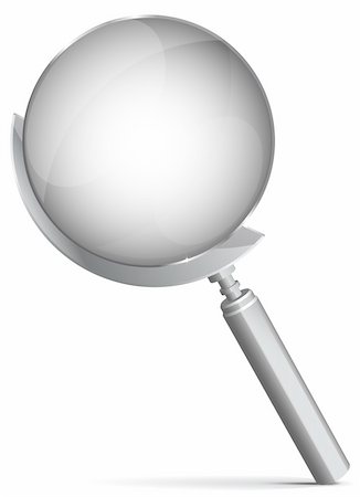 simsearch:400-04379190,k - Vector illustration of magnifying glass Stock Photo - Budget Royalty-Free & Subscription, Code: 400-06412369
