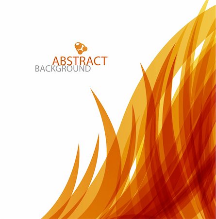 flame card vector - vector orange wave fire abstract background Stock Photo - Budget Royalty-Free & Subscription, Code: 400-06412417